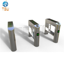 Pedestrian Control Electronic Glass Swing Turnstile for Hotel